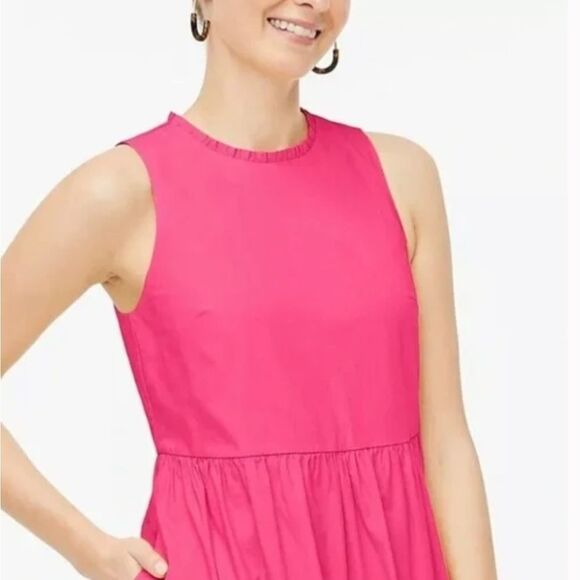 J.Crew Sleeveless Pink Tiered Dress - Picture 3 of 6